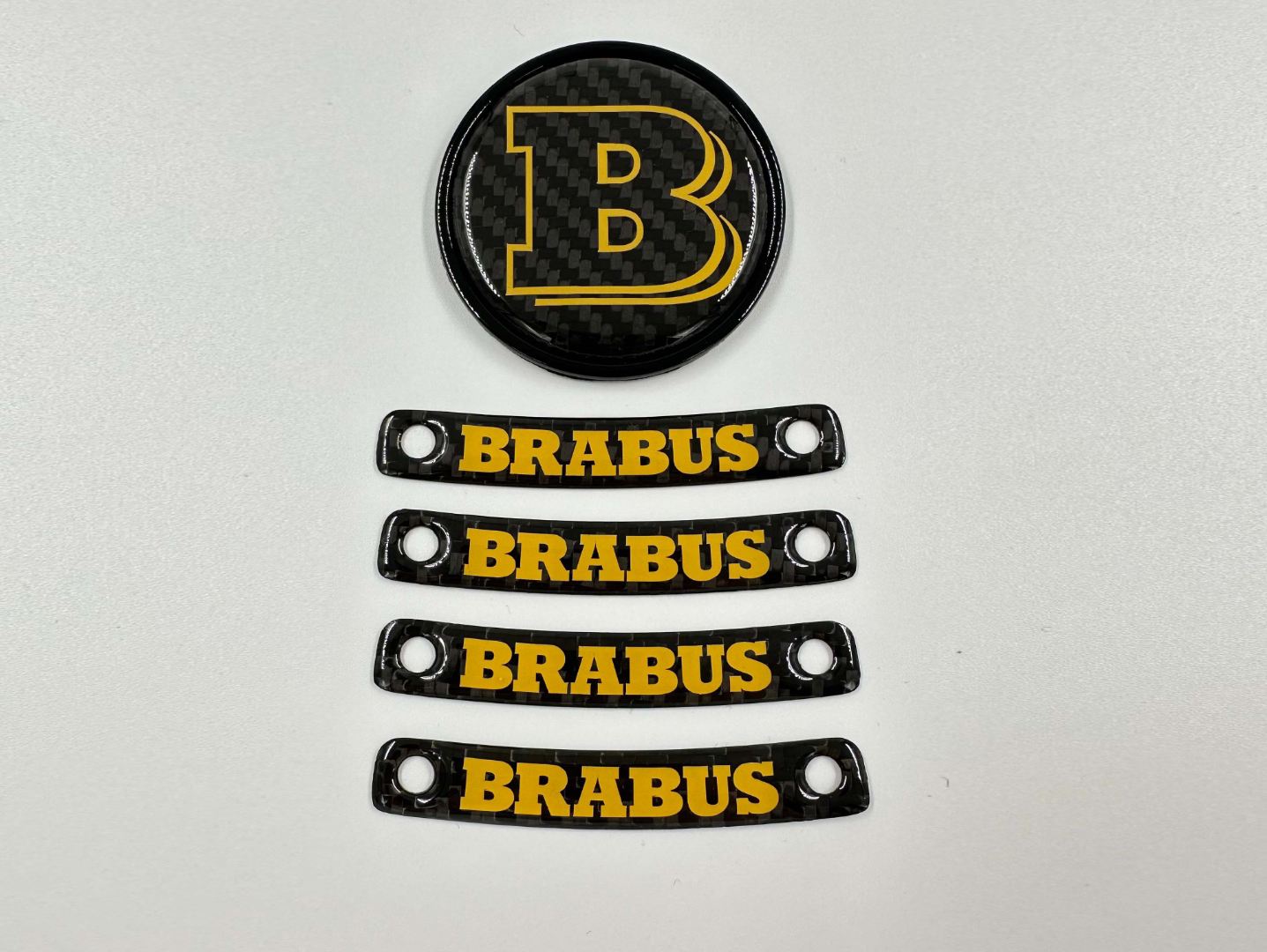 Brabus Yellow Badge Logo Emblem Set for Mercedes-Benz W463A W464 G-Class